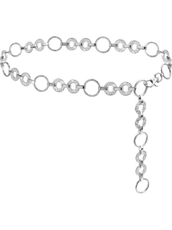 Accessories - Stylish Women's Metal Hollow Circle Chain Belt for Dresses & Jeans - Versatile